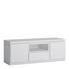 Load image into Gallery viewer, Fribo 2 Door 1 Drawer 136cm Wide TV Cabinet in White
