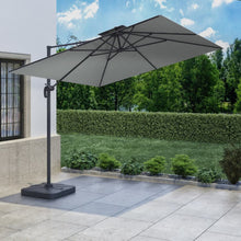 Load image into Gallery viewer, 3x3m Grey Square Cantilever Parasol with Base and Cover Included
