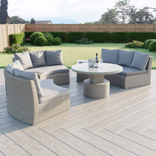 Load image into Gallery viewer, 8 Seater Rattan Modular Circular Dining Sofa Set
