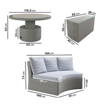 Load image into Gallery viewer, 8 Seater Rattan Modular Circular Dining Sofa Set
