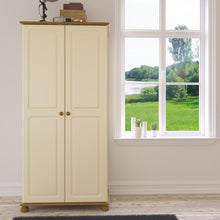 Load image into Gallery viewer, Richmond 2 Door Wardrobe in Cream &amp; Pine
