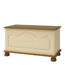 Load image into Gallery viewer, Richmond Ottoman in Cream &amp; Pine
