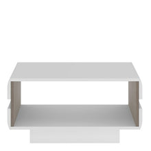 Load image into Gallery viewer, Chelsea Living Small Designer Coffee Table in white with an Truffle Oak Trim
