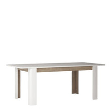 Load image into Gallery viewer, Chelsea Living Extending Dining Table in White With a Truffle Oak Trim
