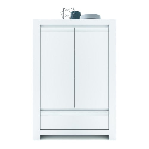 Novi 2 Door 1 Drawer Cabinet in Alpine White