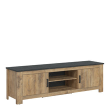 Load image into Gallery viewer, Rapallo 2 door 189 cm wide TV cabinet in Chestnut and Matera Grey
