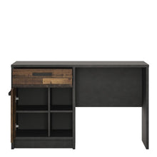 Load image into Gallery viewer, Brooklyn Desk with 1 Door and 1 Drawer in Walnut and Dark Matera Grey
