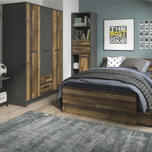 Load image into Gallery viewer, Brooklyn 3 Door Wardrobe with 2 Drawers in Walnut and Dark Matera Grey
