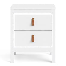 Load image into Gallery viewer, Barcelona Bedside Table 2 drawers in White
