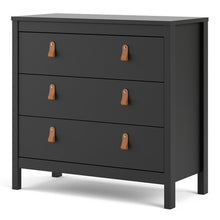 Load image into Gallery viewer, Barcelona Chest 3 drawers in Matt Black
