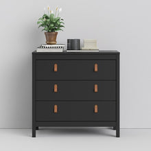 Load image into Gallery viewer, Barcelona Chest 3 drawers in Matt Black
