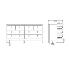 Load image into Gallery viewer, Barcelona Double dresser 4+4 drawers in White
