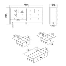 Load image into Gallery viewer, Barcelona Double dresser 4+4 drawers in White
