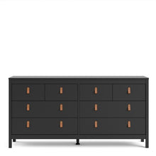 Load image into Gallery viewer, Barcelona Double dresser 4+4 drawers in Matt Black
