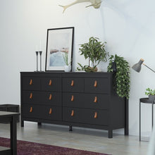 Load image into Gallery viewer, Barcelona Double dresser 4+4 drawers in Matt Black
