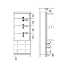 Load image into Gallery viewer, Barcelona China Cabinet 2 Doors W/Glass + 3 Drawers in White
