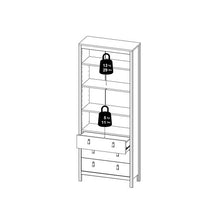 Load image into Gallery viewer, Barcelona China Cabinet 2 Doors W/Glass + 3 Drawers in White
