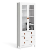 Load image into Gallery viewer, Barcelona China Cabinet 2 Doors W/Glass + 3 Drawers in White
