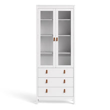 Load image into Gallery viewer, Barcelona China Cabinet 2 Doors W/Glass + 3 Drawers in White
