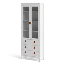 Load image into Gallery viewer, Barcelona China Cabinet 2 Doors W/Glass + 3 Drawers in White
