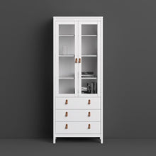 Load image into Gallery viewer, Barcelona China Cabinet 2 Doors W/Glass + 3 Drawers in White
