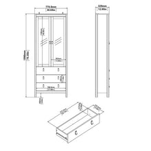 Load image into Gallery viewer, Barcelona China Cabinet 2 Doors W/Glass + 3 Drawers in Matt Black
