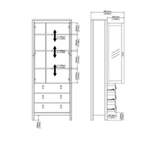 Load image into Gallery viewer, Barcelona China Cabinet 2 Doors W/Glass + 3 Drawers in Matt Black
