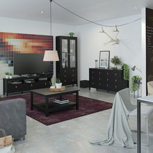 Load image into Gallery viewer, Barcelona China Cabinet 2 Doors W/Glass + 3 Drawers in Matt Black
