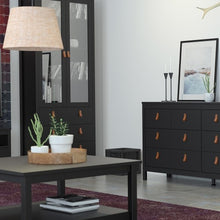 Load image into Gallery viewer, Barcelona China Cabinet 2 Doors W/Glass + 3 Drawers in Matt Black
