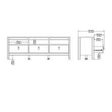 Load image into Gallery viewer, Barcelona TV Unit - 3 Drawers in White
