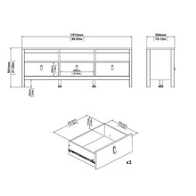 Load image into Gallery viewer, Barcelona TV Unit - 3 Drawers in White
