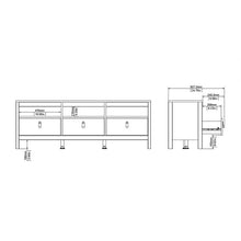 Load image into Gallery viewer, Barcelona TV Unit - 3 Drawers in Matt Black
