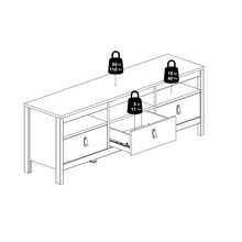 Load image into Gallery viewer, Barcelona TV Unit - 3 Drawers in Matt Black
