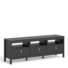 Load image into Gallery viewer, Barcelona TV Unit - 3 Drawers in Matt Black
