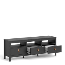 Load image into Gallery viewer, Barcelona TV Unit - 3 Drawers in Matt Black
