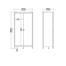 Load image into Gallery viewer, Barcelona Wardrobe with 2 doors in Matt Black
