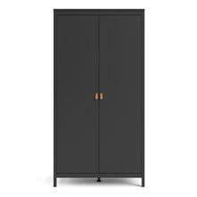 Load image into Gallery viewer, Barcelona Wardrobe with 2 doors in Matt Black
