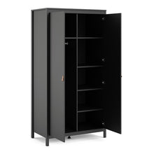 Load image into Gallery viewer, Barcelona Wardrobe with 2 doors in Matt Black
