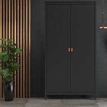 Load image into Gallery viewer, Barcelona Wardrobe with 2 doors in Matt Black
