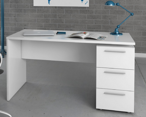 Manu Artic White Computer Office Desk Table