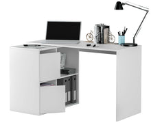 Load image into Gallery viewer, Cheltenham- White Reversible Desk with Storage
