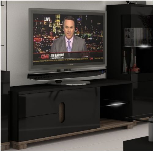 Vista TV Unit - Black Gloss