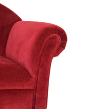 Load image into Gallery viewer, Wine Velvet Nordic Style Armchair
