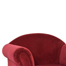 Load image into Gallery viewer, Wine Velvet Nordic Style Armchair
