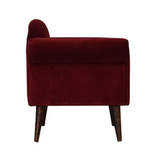 Load image into Gallery viewer, Wine Velvet Nordic Style Armchair
