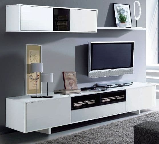 Blaine White Gloss TV Complete Wall Cabinet