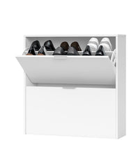 Load image into Gallery viewer, Fredo Matt White 2 Drawer Shoe Cabinet
