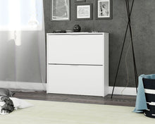 Load image into Gallery viewer, Fredo Matt White 2 Drawer Shoe Cabinet
