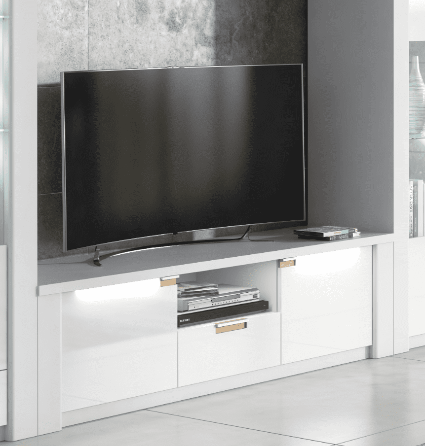 Elsia- White High Gloss TV Unit