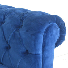 Load image into Gallery viewer, Royal Blue Velvet Chesterfield Sofa
